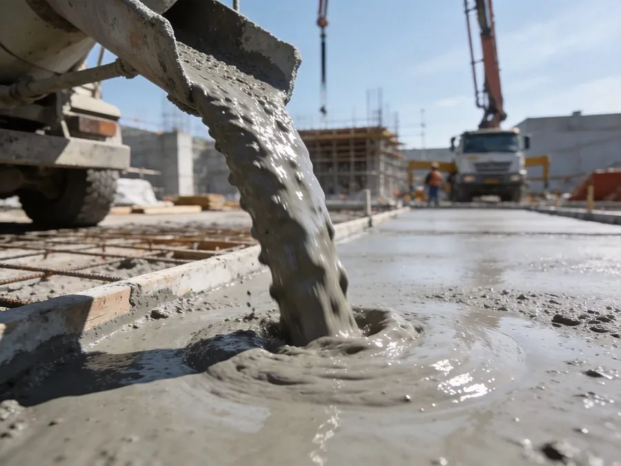 Quality control laboratory testing concrete samples