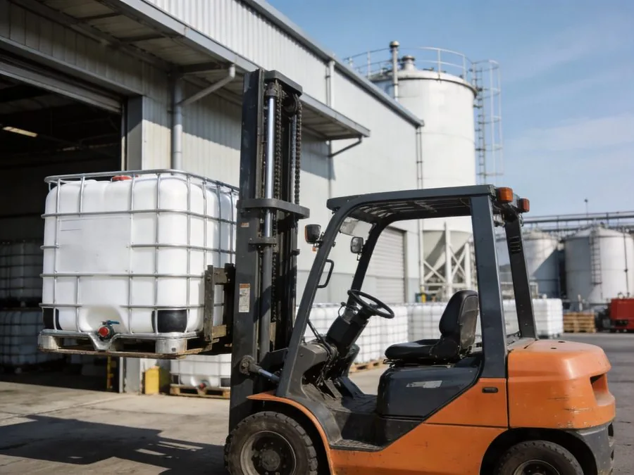Warehouse with palletized admixture bags for export