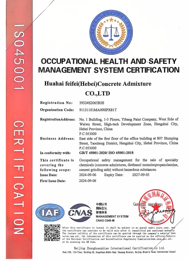ISO 45001 certificate