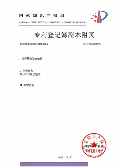 Patent registration record page 3
